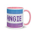 Personalized Knitting Mug with Color Inside, Yarn Lover Gift, Fair Isle Name Mug, Mug for Knitter, Cute knitting mug, knit coffee cup,